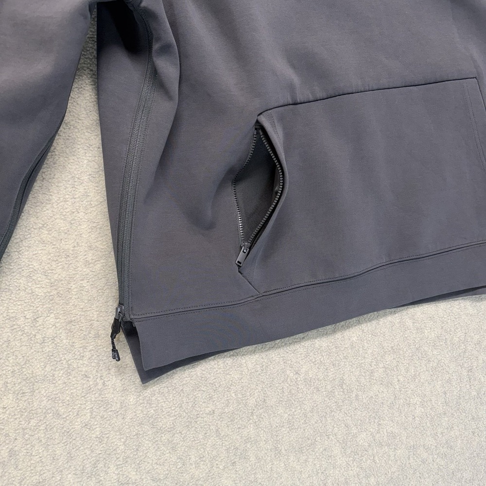 BYLT Premium Basics Drop-Cut Hoodie Gray Pullover Mens Large - Picture 8 of 12